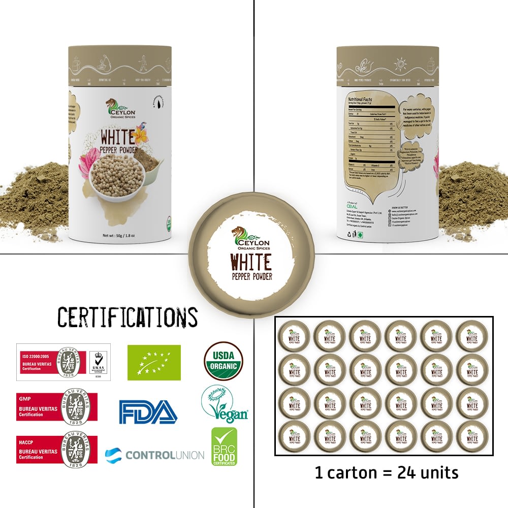 Buy Organic White Pepper Powder